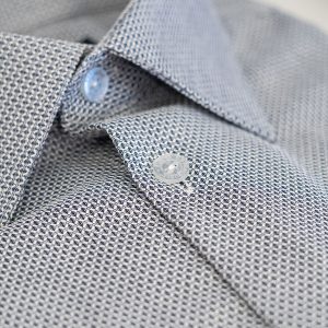 Camisa Gris Perla de Algodón Portugués Hecha a Medida