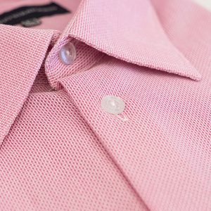 Camisa Rosa Claro de Algodón Portugués Hecha a Medida