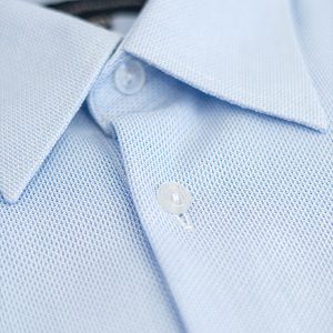 Camisa Celeste Claro de Algodón Portugués Hecha a Medida