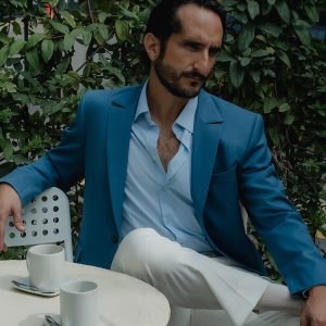 Blazer Azul Petróleo de Lana Virgen Hecho a Medida