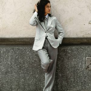 Chaqueta de Mujer de Lana con Seda Hecha a Medida
